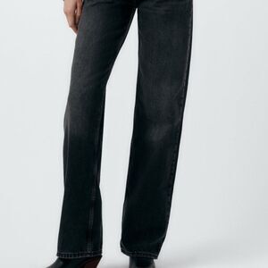 Zara Full Length‎ TRF Mid Rise Wide Leg Jeans NWT